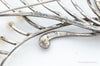 Large Antique Faux Pearl Sterling Silver Brooch Pin