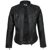 Black Leather Motorcycle Jacket | Stylish and Warm for Bikers & Nightlife