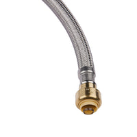 1/2" Push fit x 3/4" FIP, 24" Flexible Water Heater Connector Hose