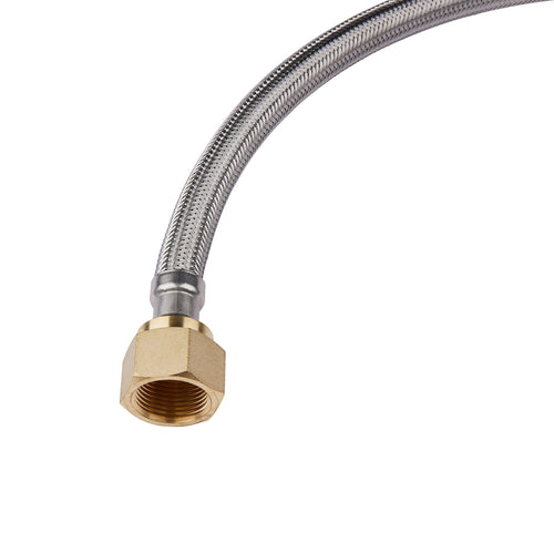 1/2" Push fit x 3/4" FIP, 24" Flexible Water Heater Connector Hose