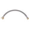 1/2" Push fit x 3/4" FIP, 24" Flexible Water Heater Connector Hose
