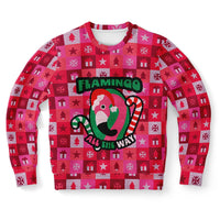 Flamingo All The Way Ugly Christmas Sweatshirt