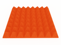 3 Inch Acoustic Foam Pyramid Style Panels - 13 Color Options