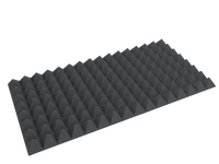 3 Inch Acoustic Foam Pyramid Style Panels - 13 Color Options