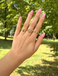 Textured Wrapped Cross Ring