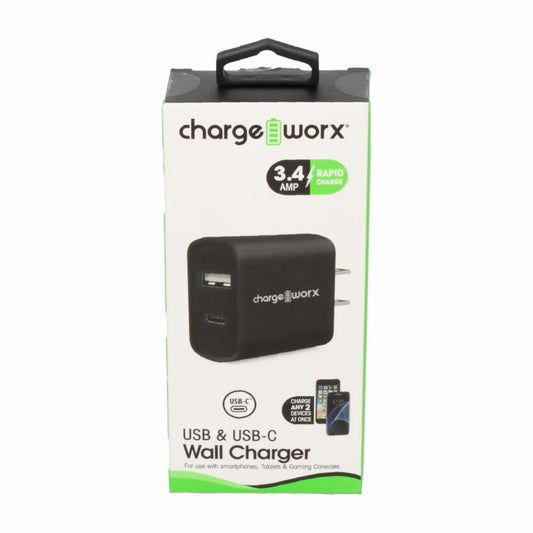 ChargeWorx Dual Wall Chg  Blk