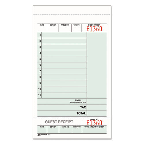 Adams® Multi-Part Guest Check Unit Sets