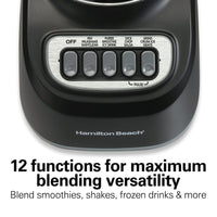 Hamilton Beach Smoothie Blender, 48 oz Jar, 12 Blending Functions, Black, 50180 EasyOptionXY LLC