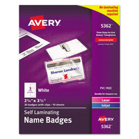 Avery® Self-Laminating Name Badges with Clips