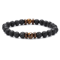 Epic Legendary Volcanic Stone Bracelet For Men And Women Lava Stone Stretch Yoga Bead Bracelet