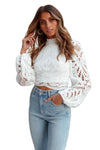 Hollowed Out Long Sleeve Lace Top | Sexy & Playful Cowgirl Fashion