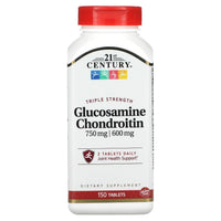 21st Century Glucosamine / Chondroitin, Triple Strength, 750 Mg / 600 Mg, 150 Tablets