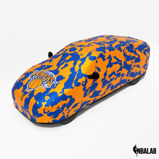 Officially Licensed New York Knicks Comouflage Car Covers – Indoor & Outdoor | NBA Protection | HeroCovers