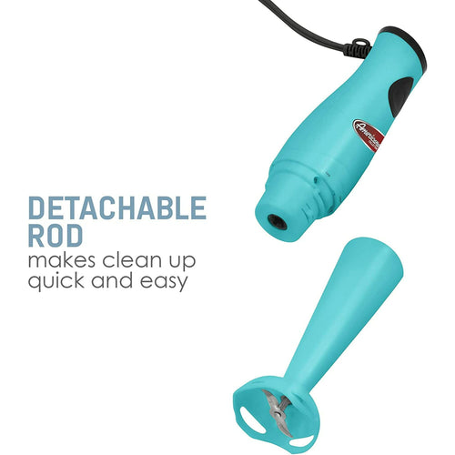 Americana by Elite EHB-2425BL Hand Blender with Detachable Wand Blue EasyOptionXY LLC