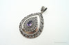 Designer Large Amethyst Bali Inspired Sterling Silver Pendant