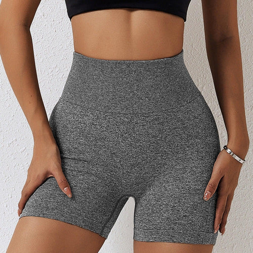 Country Girl High-Waisted Fitness Shorts | Butt Lifting & Ribbed Activewear for Yoga & Running