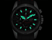 Men's Waterproof Modern Watch With Rubber Straps Multifunction Watches Unique Design Perfect Gift
