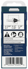 BOSCH 85298MC 1-5/16 In. x 45° Carbide-Tipped Chamfer Router Bit