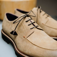 Zelli Italia 26-224-OAK CAMPO Sueded Goatskin Lace Up with Wax Finish, Oak