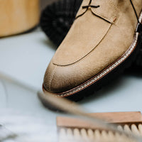 Zelli Italia 26-224-OAK CAMPO Sueded Goatskin Lace Up with Wax Finish, Oak