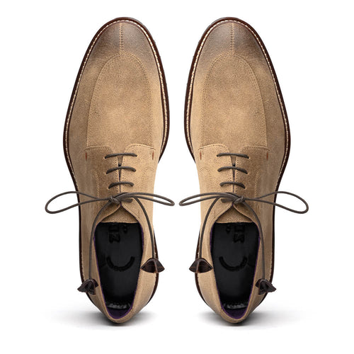 Zelli Italia 26-224-OAK CAMPO Sueded Goatskin Lace Up with Wax Finish, Oak