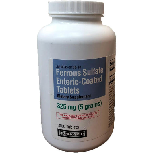 Upsher-Smith Ferrous Sulfate Enteric-Coated 325 Mg - 1000 Tablets