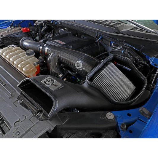 aFe 17-20 Ford F-150/Raptor Track Series Carbon Fiber Cold Air Intake System With Pro DRY S Filters