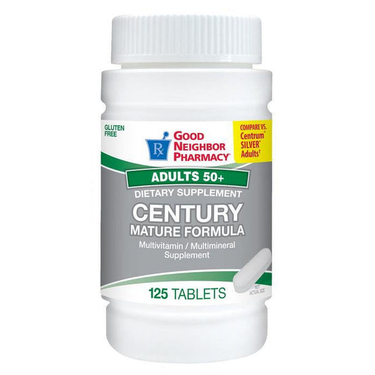 Silver Rod Pharmacy GNP Century Adult 50+ Mature Formula Multivitamin 125 Tablets