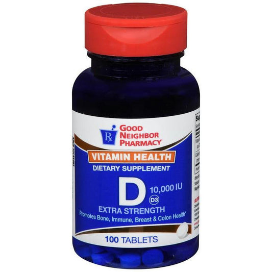 Silver Rod Pharmacy Good Neighbor Vitamin D 10000 IU Tablets 100ct