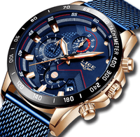 Men's Sports Waterproof Watch With  Stainless Steel Bracelet Unique Design Perfect Gift For Your Man