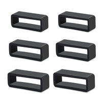 6Pcs Watch Strap Holder 18mm/20mm/22mm Watch Band Holder Rubber Watch Band Loops Replacement Silicone Watch Band Keeper Retainer Fastener Rings Security Loops for Smart Watch Band Sport Wristband