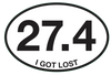 27.4 I GOT LOST Oval Sticker (Set of 2)