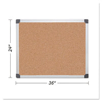 MasterVision® Value Cork Bulletin Board with Aluminum Frame
