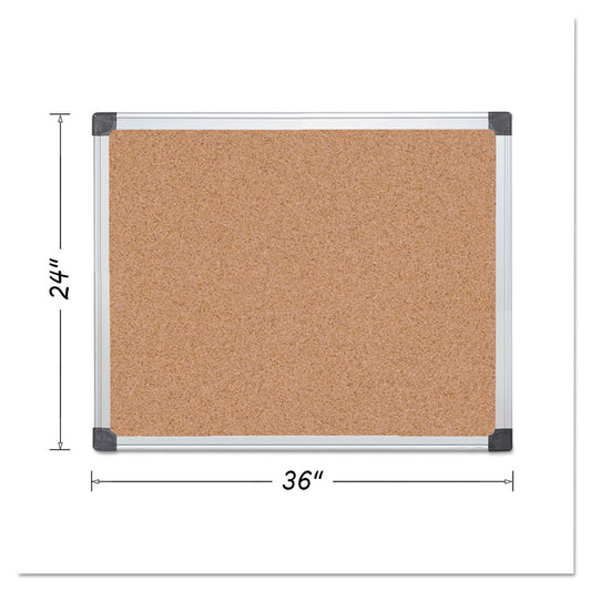 MasterVision® Value Cork Bulletin Board with Aluminum Frame