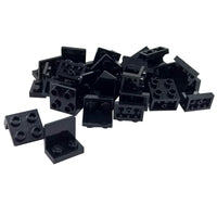 BRACKET 1×2-2×2 Inverted (#99207) – 25× Black – Brick-Compatible – Pack of 25