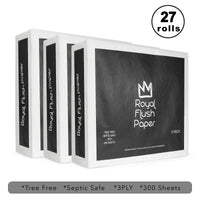 Royal Flush Paper Premium Bamboo Toilet Paper - 27 roll box (3 packs of 9)