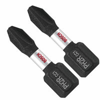 BOSCH ITDPH2R102 2 pc. Driven 1 In. Impact Phillips® #2R (reduced) Insert Bits