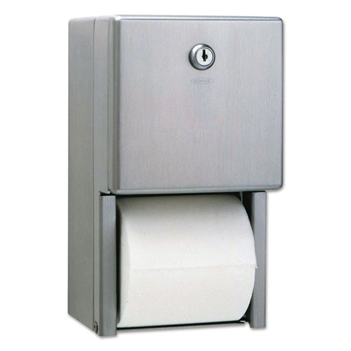 Bobrick Stainless Steel Two-Roll Tissue Dispenser