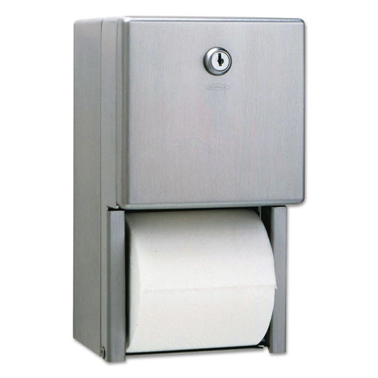 Bobrick Stainless Steel Two-Roll Tissue Dispenser