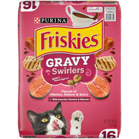 Friskies Gravy Swirlers Savory Chicken & Salmon Dry Cat Food, 16 lb Bag EasyOptionXY LLC