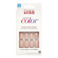 KISS Salon Color Solid Color Fake Nails, White, Short Square, 'Landslide', 31 Ct. EasyOptionXY LLC