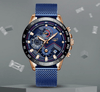 Men's Sports Waterproof Watch With  Stainless Steel Bracelet Unique Design Perfect Gift For Your Man