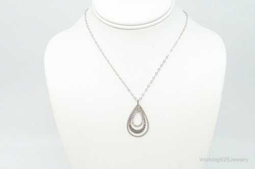 Designer Judith Jack Cubic Zirconia Marcasite Sterling Silver Necklace