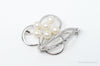 Antique Pearl Sterling Silver Brooch Pin