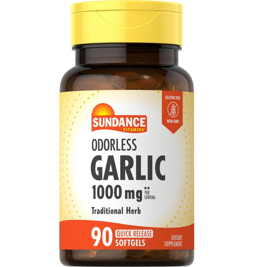 Sundance Vitamins Odorless Garlic Softgels, 500 Mg, 90 Tabs