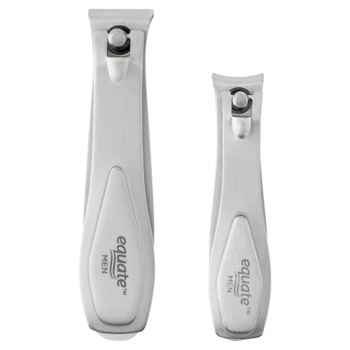 Equate Men Stainless Steel Nail Clippers Twin Pack EasyOptionXY LLC