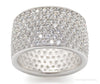 Vintage SW Cubic Zirconia Sterling Silver Band Ring - Size 7.5