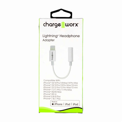 Charge Worx Lightning to 3.5 mm Headphone Adapter