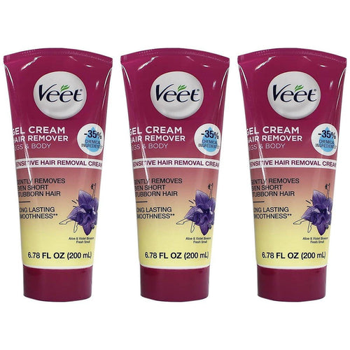 Veet Legs & Body Hair Remover Gel Cream, Sensitive Formula - 6.78 Fl Oz
