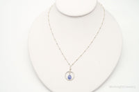 Vintage Violet Crystal Sterling Silver Necklace